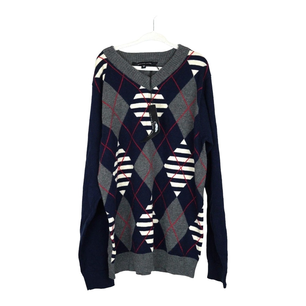 NWT Little Marc Jacobs Kids Wool Alpaca Argyle Sweater Size 10